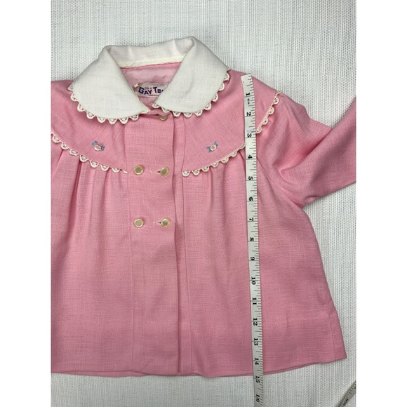 VINTAGE BABY GIRL SUMMER COAT, NO SIZE TAG,   CHECK MEASUREMENTS FOR SIZE - Picture 5 of 6